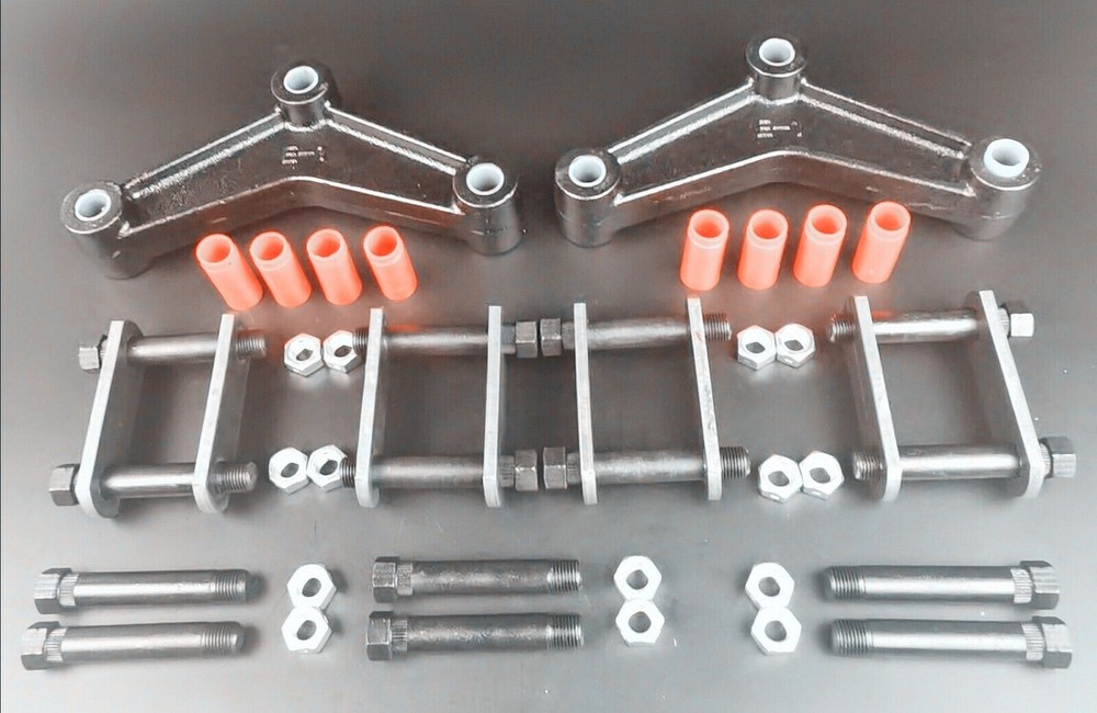 Heavy Duty Steel Tandem Trailer Axle Shackle Kit for Double Eye Spring