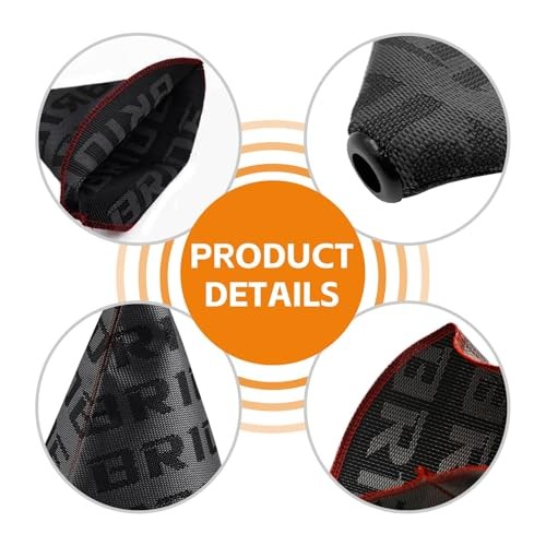 Black Car Shift Boot Cover Fabric Shifter Dust Protector Universal Decor Car