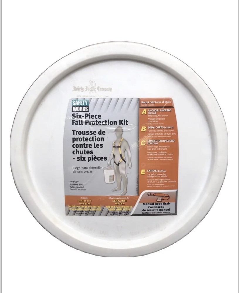 SAFETY WORKS 6-PIECE FALL PROTECTION KIT- 10095901