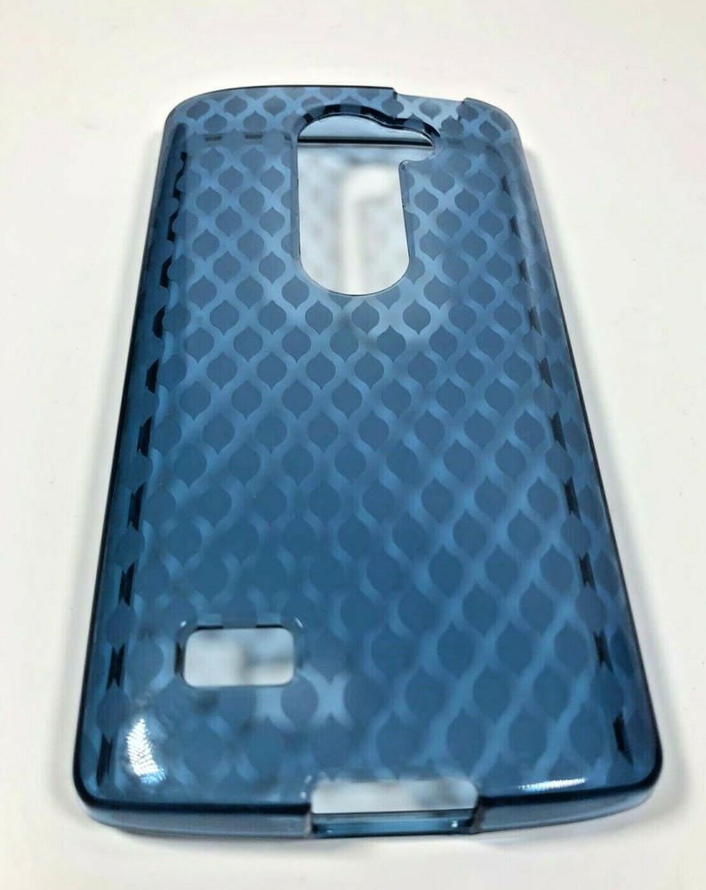 For LG Leon Blue Hybrid Rubber Case