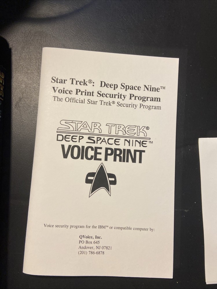 Deep Space Nine 1995 Star Trek Voice Print Computer Security Software NIB!