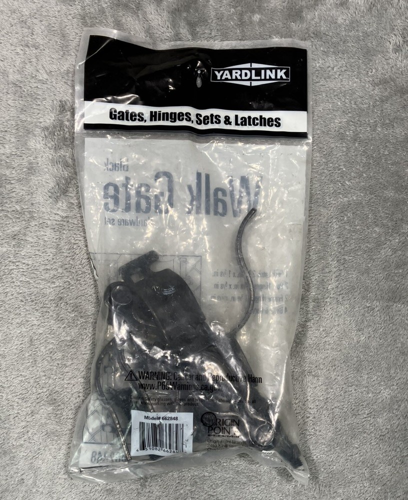 Yardlink Black Walk Gate Hardware Set - Latches And Hinges - 662848