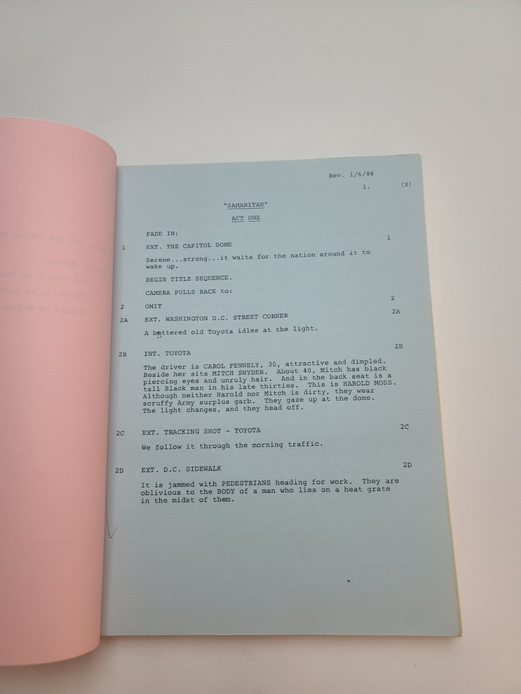 SAMARITAN: MITCH SNYDER / Clifford Campion 1986 Script, crusader for homeless