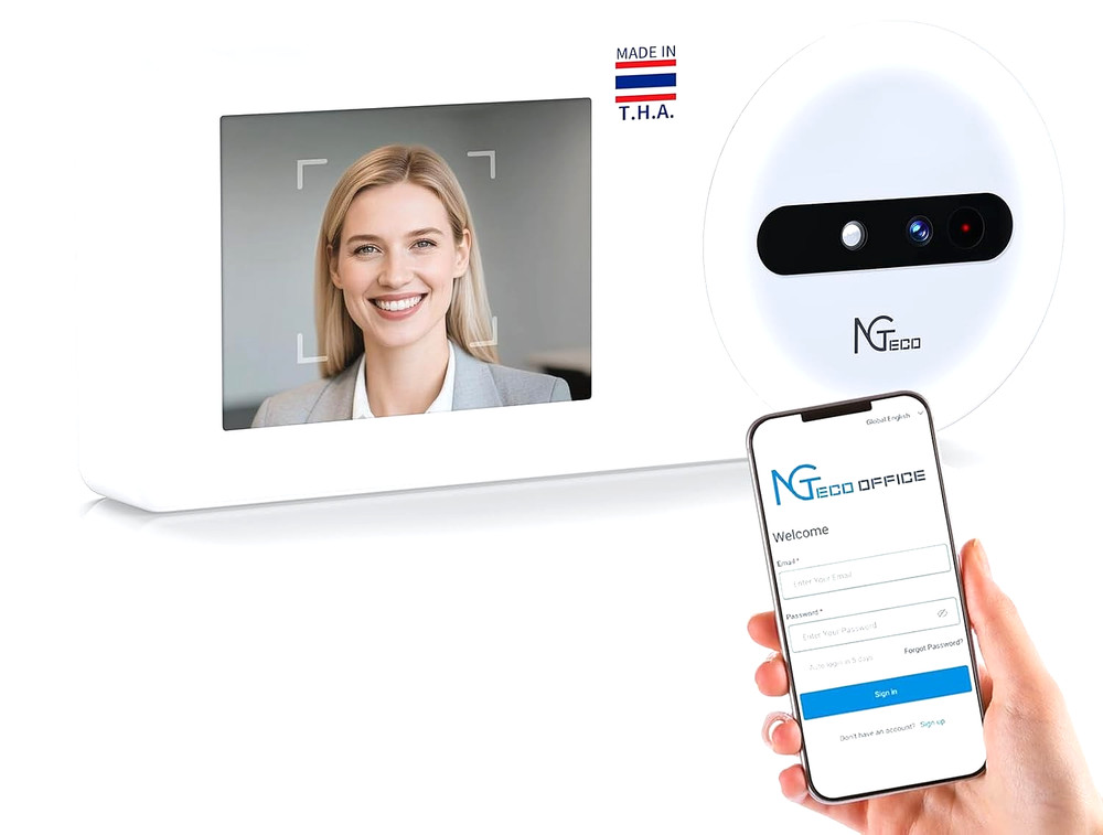 TC5 Cloud-Based Face Recognition Time Clock for Employees WiFi Attendance System