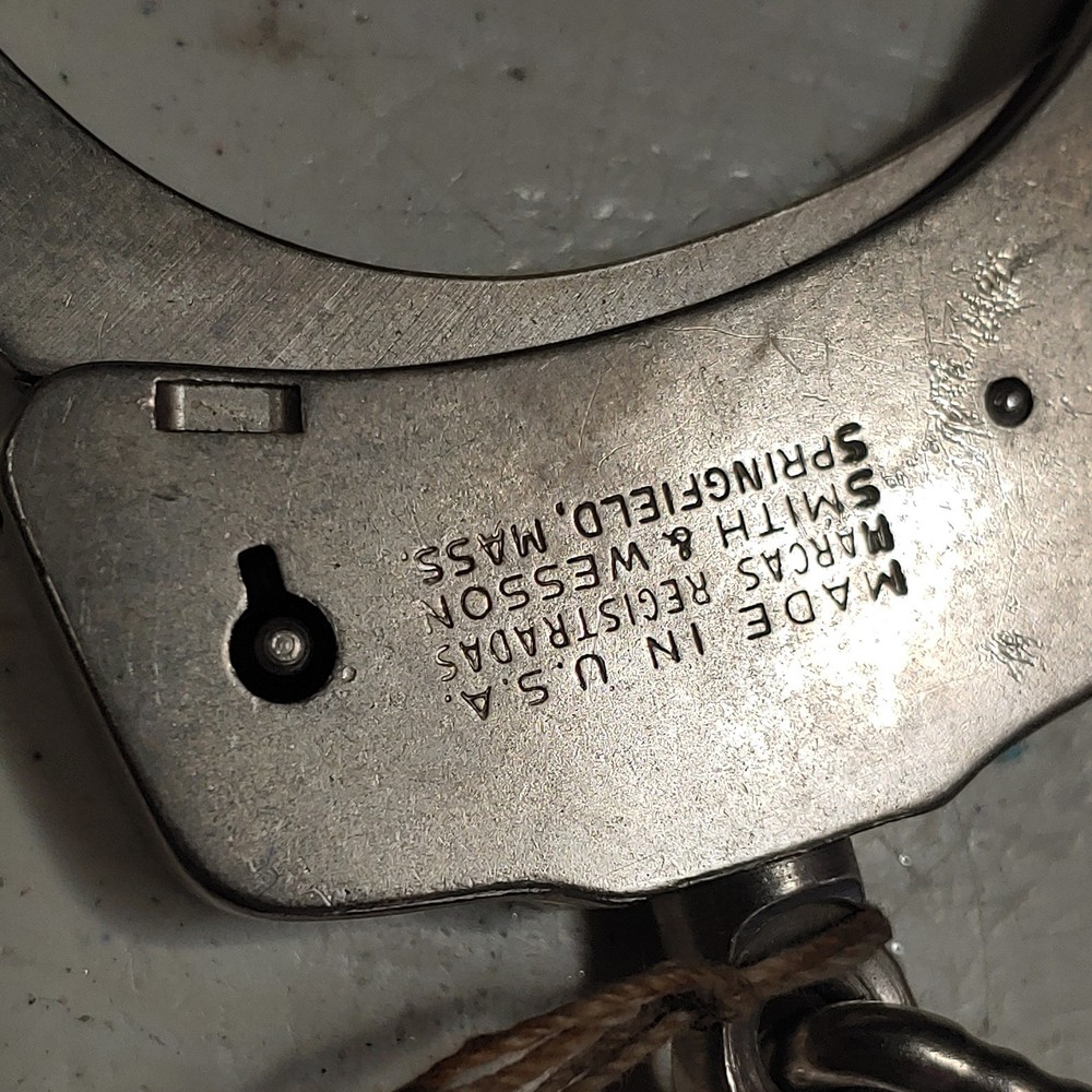 Two Smith & Wesson Handcuffs Cuff Vintage with key(s)