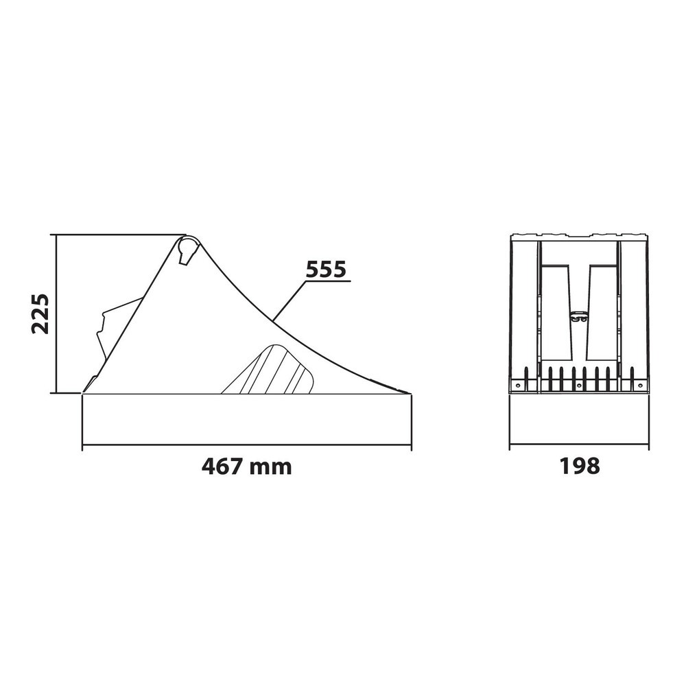 Approved thermoplastic base DIN76051-E53