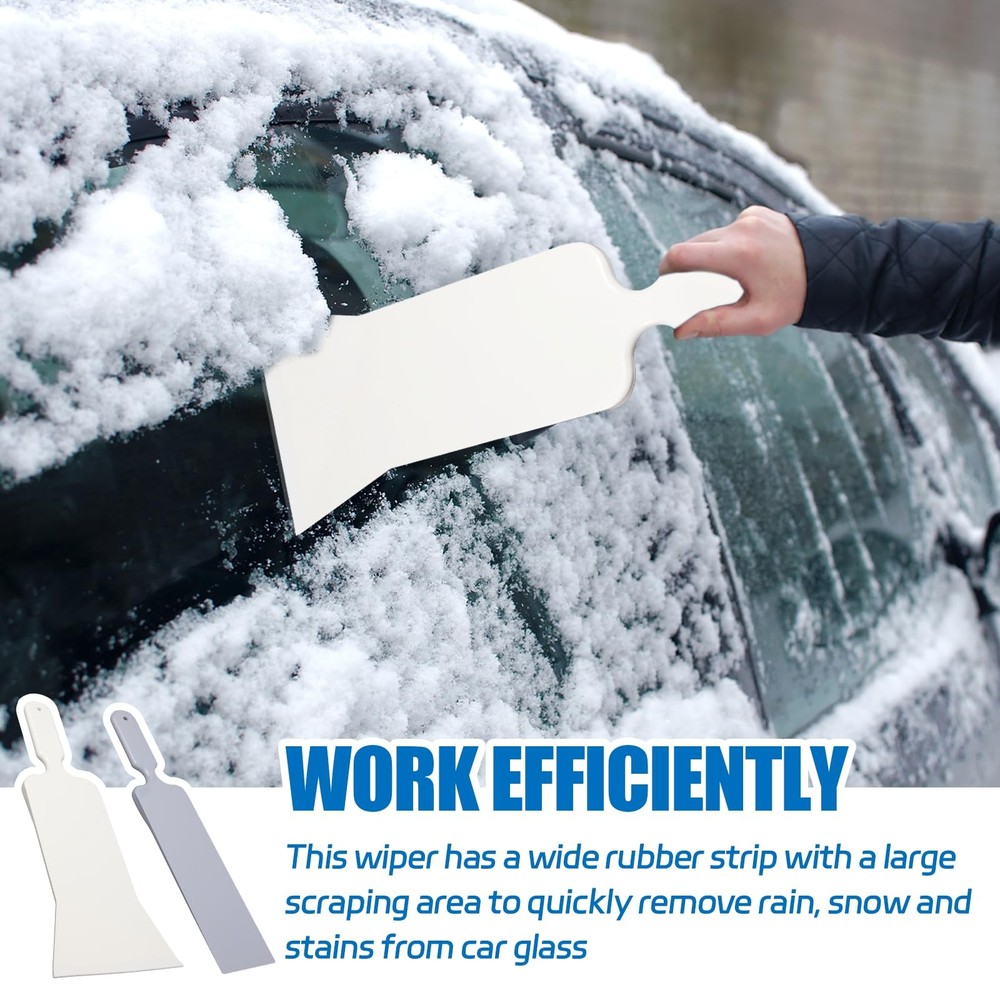 Hovom 2PCS Car Bulldozer Squeegee, Long Handle Tint Tools, 2pcs:gray+white