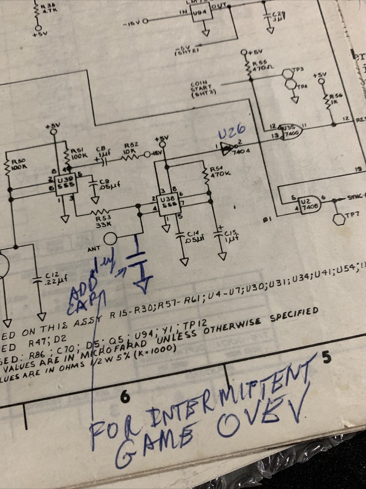 original Depth Charge Sega Gremlin game owners manual