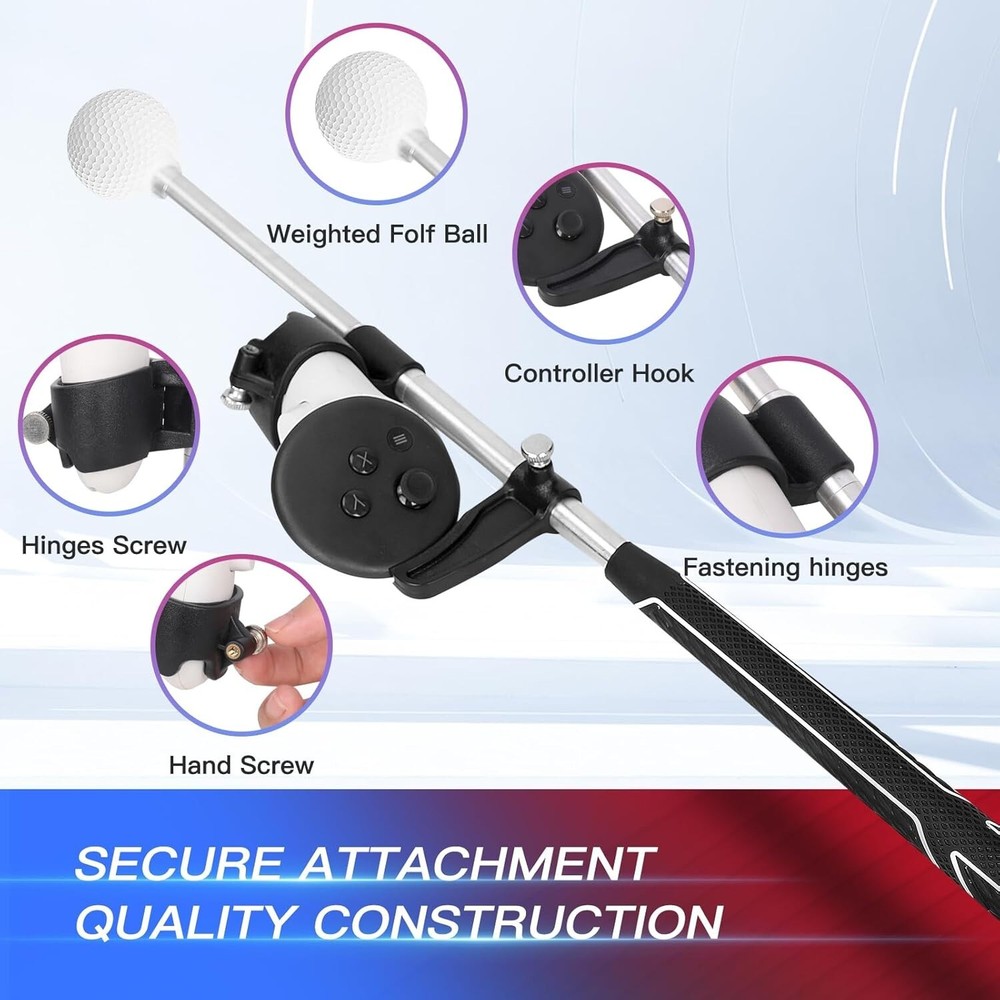 VR Weighted Golf Club Compatiable for Meta Quest 3 Controller Attachment for