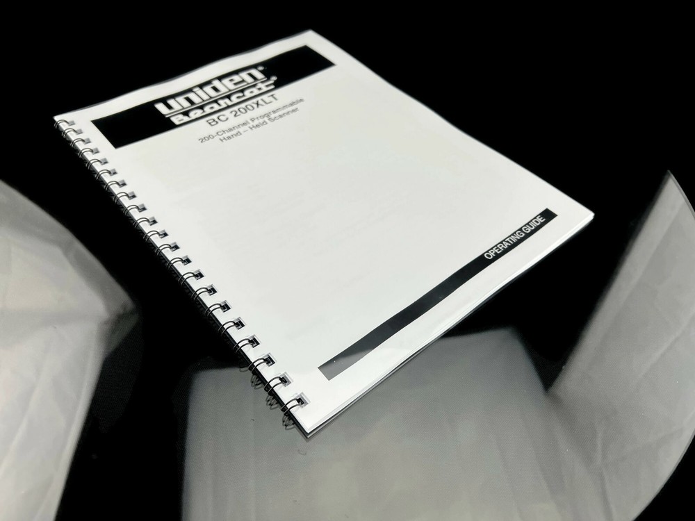 Uniden Bearcat BC 200XLT Instructions Operating Manual User Guide COIL BOUND
