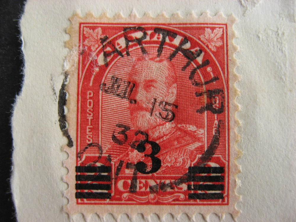 Canada split ring cancels 3 1930s era ON Ontario