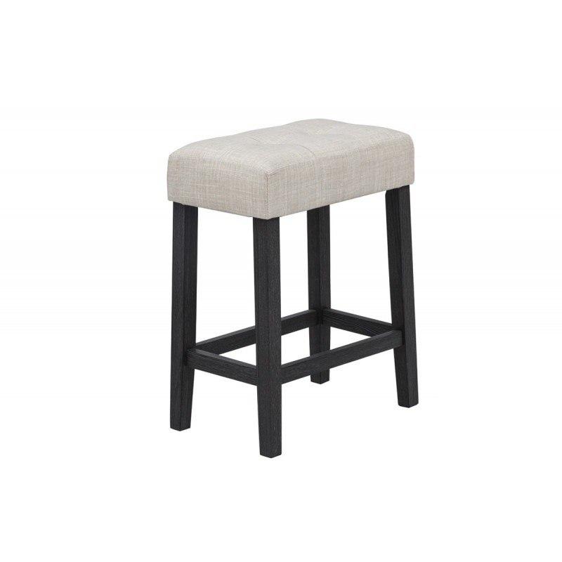 Black/Beige Polyester Counter Height Stools , Dining Room Kitchen Backless Bar