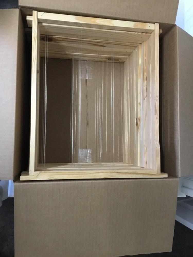 2 pack- assembled Layens frames with wire- ready for starter strip; made by hand