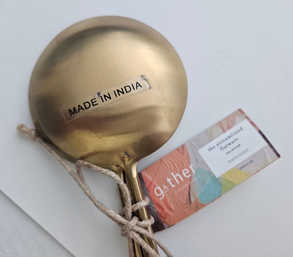 Anthropologie Brassware Serving Set
