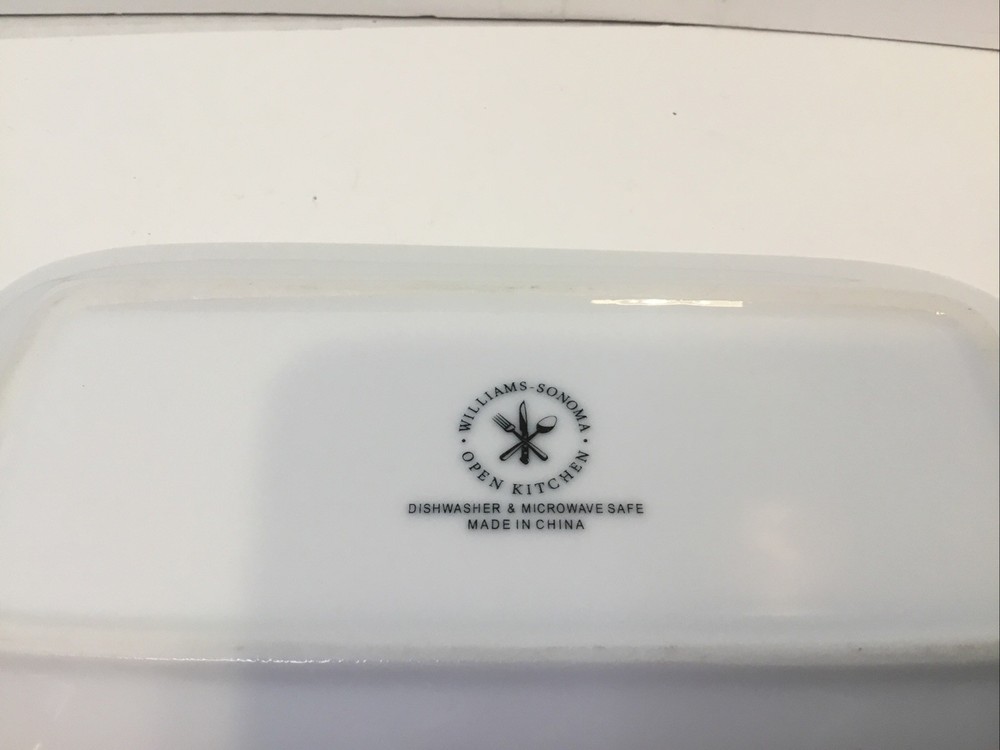 William Sonoma Covered Butter Dish White Ceramic Open Kitchen