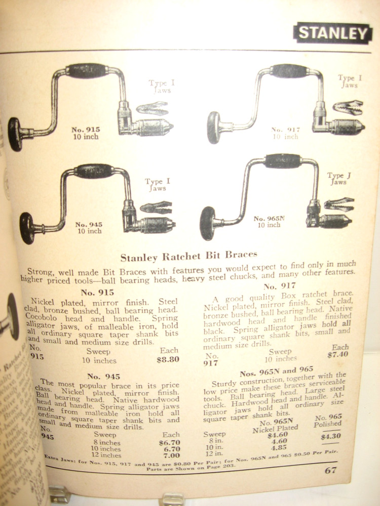 Vintage Stanley Catalog No. 34, 1955 Edition