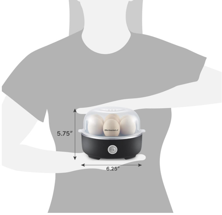 EGC115B Easy Egg Cooker Electric 7-Egg Capacity, Soft, Medium, Hard-Boiled Eg...