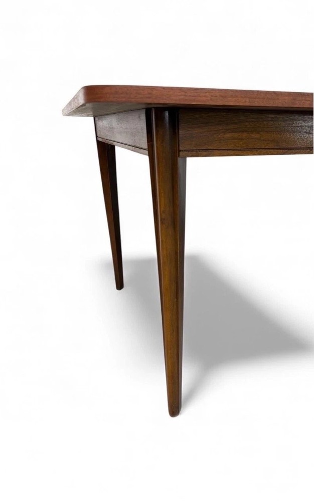 Mid-Century Modern Walnut Dining Table W/1 LEAF - REFINISHED