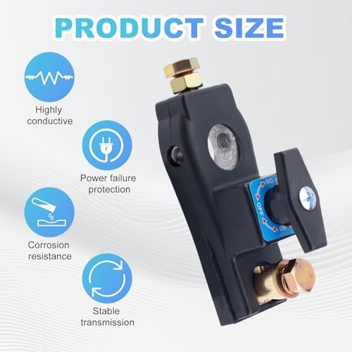 2pcs Battery Disconnect Switch, Kill Switches Master with 4 Spacers for Car