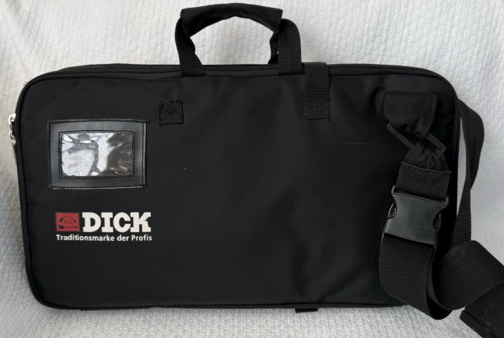 F DICK Chef Knife Bag Multi Section Culinary Carry Case Shoulder Strap Black