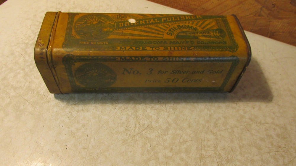 Old Stilboma Silver & Gold Polish Tin