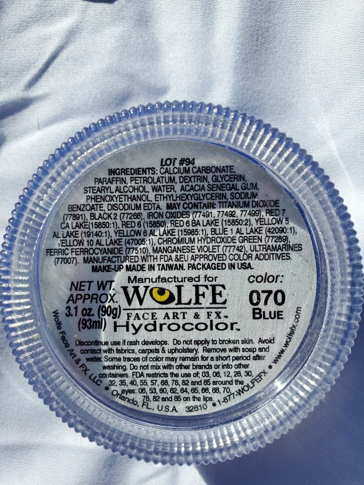 WOLFE BROTHERS ART & FX #070 BLUE 45G MAKEUP/FACEPAINT