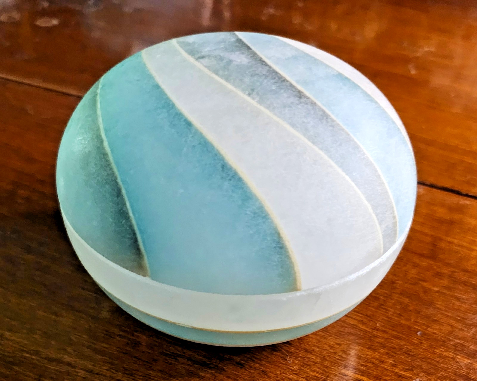 Vintage Italy Sterling Silver Aqua Blue Crystal Rosary & Vtg MCM Alabaster Case