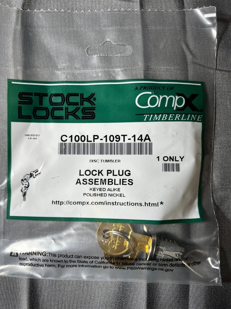 Comp X Lock Plug Assemblies C100LP-109T-14A