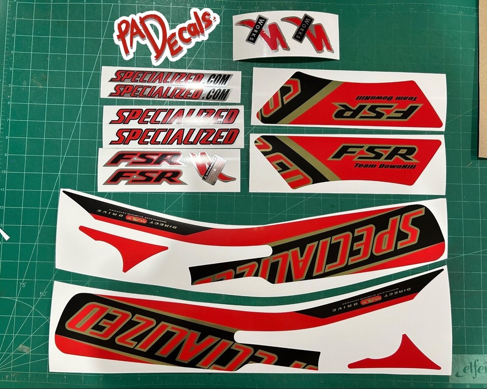 Specialized FSR team downhill sticker decals