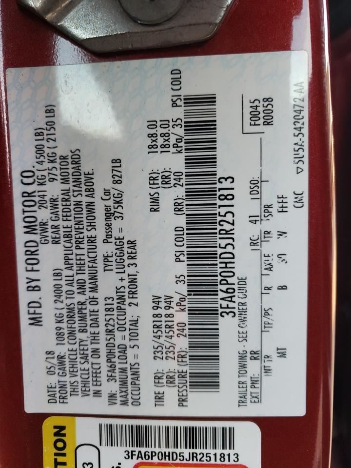 FUSION 2018 Transmission Shift 899595