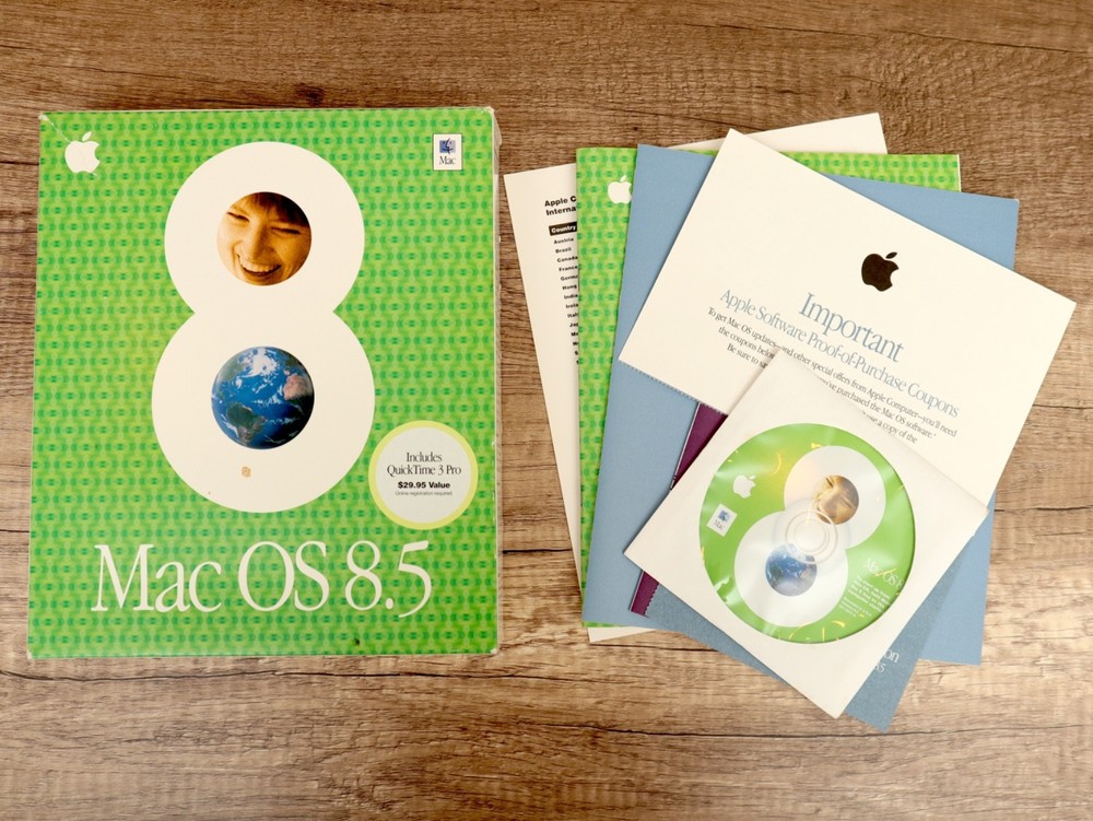 Apple Mac OS 8.5 Operating System - Retail Big Box CD-ROM with Manuals