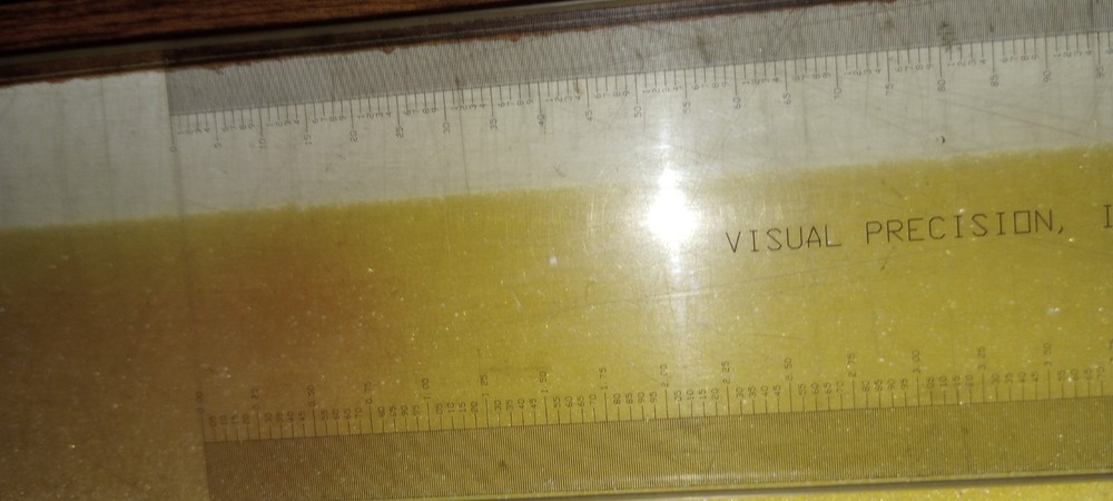 Visual Precision inc Hand Held scale + knobs metric scale 0.2mm steps Std .010"