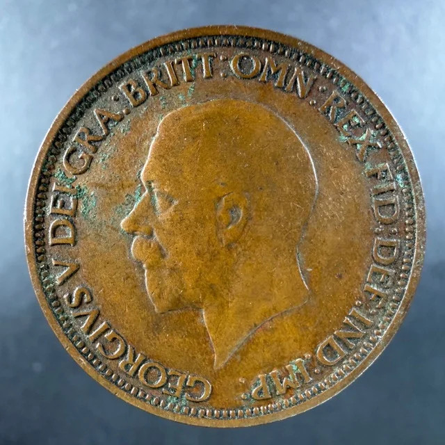 1936 Great Britain Half Penny Bold Design