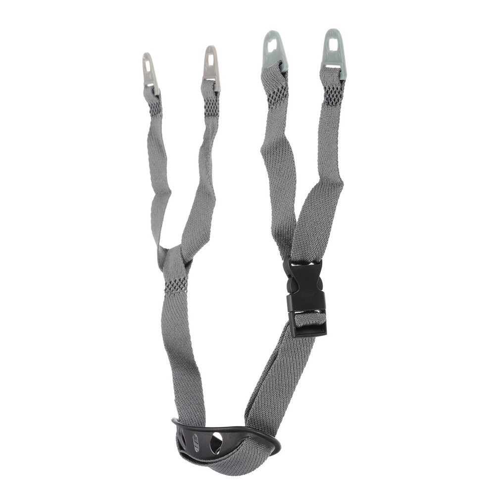27.5 Inch Hat Chin Strap Helmet Strap Rectangular Hole Y Type Grey 1 Pcs