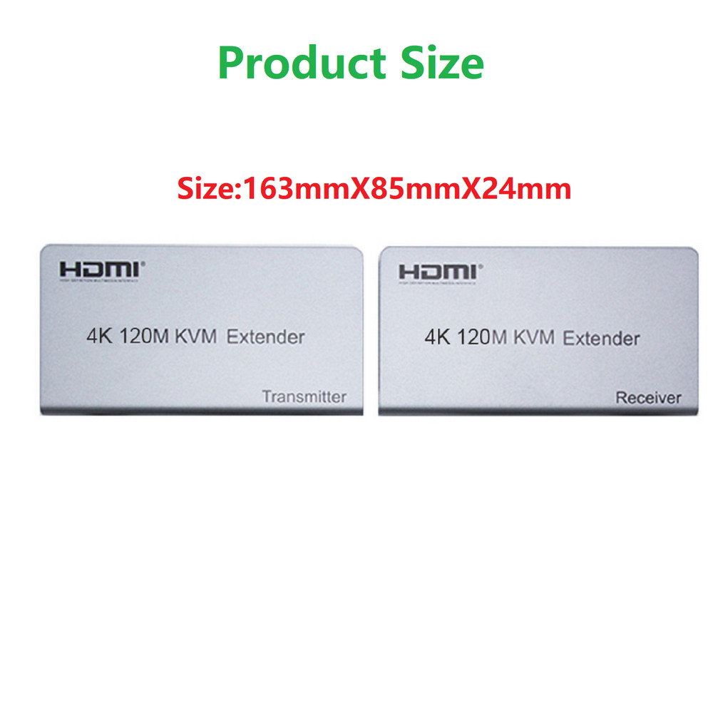 4K HDMI KVM Extender 120M 1080P HD No Delay Support USB KVM Extending Control B