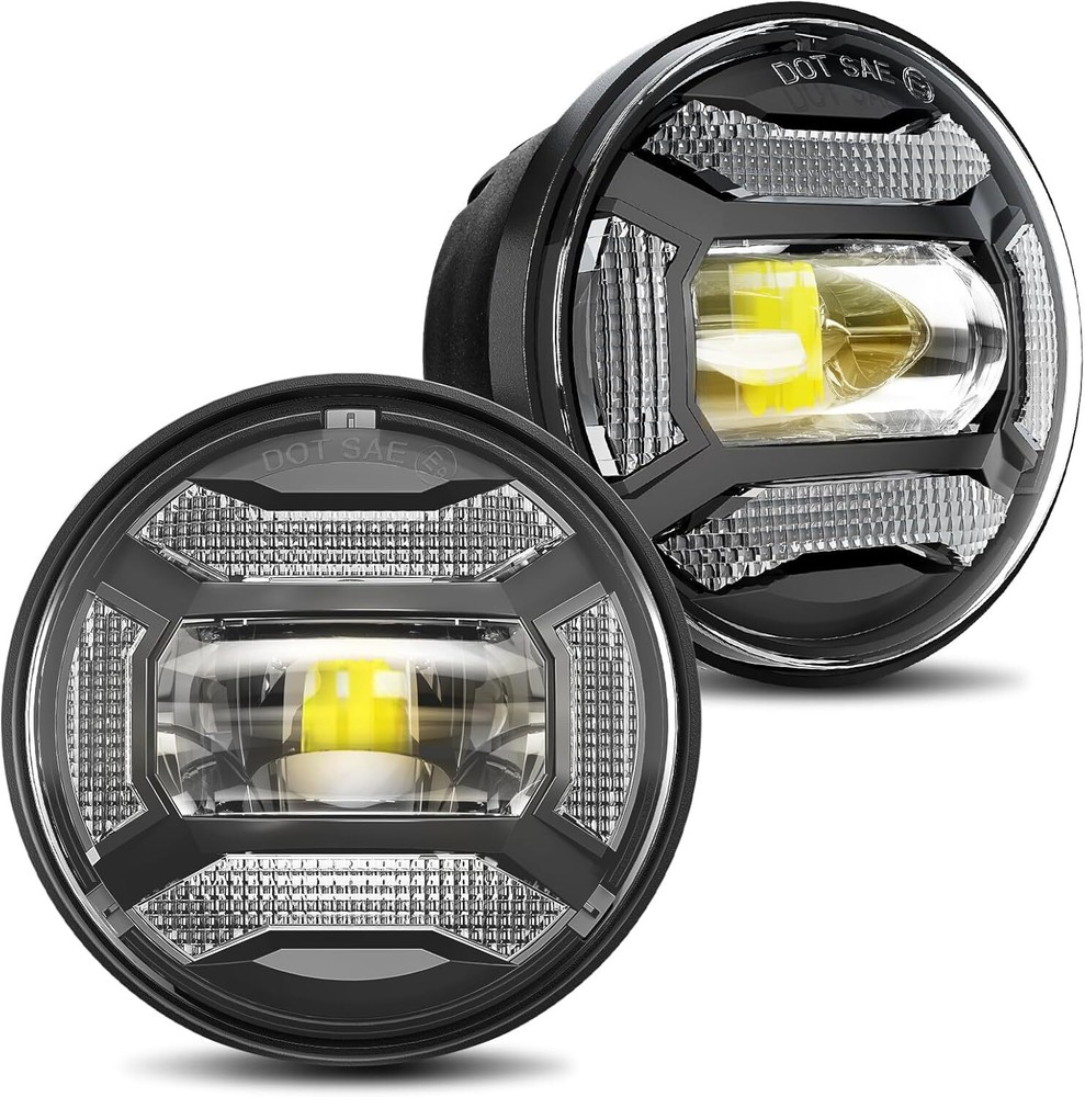 7" LED Headlight + 4.5'' Passing Light For Harley Heritage Softail Classic FLSTC