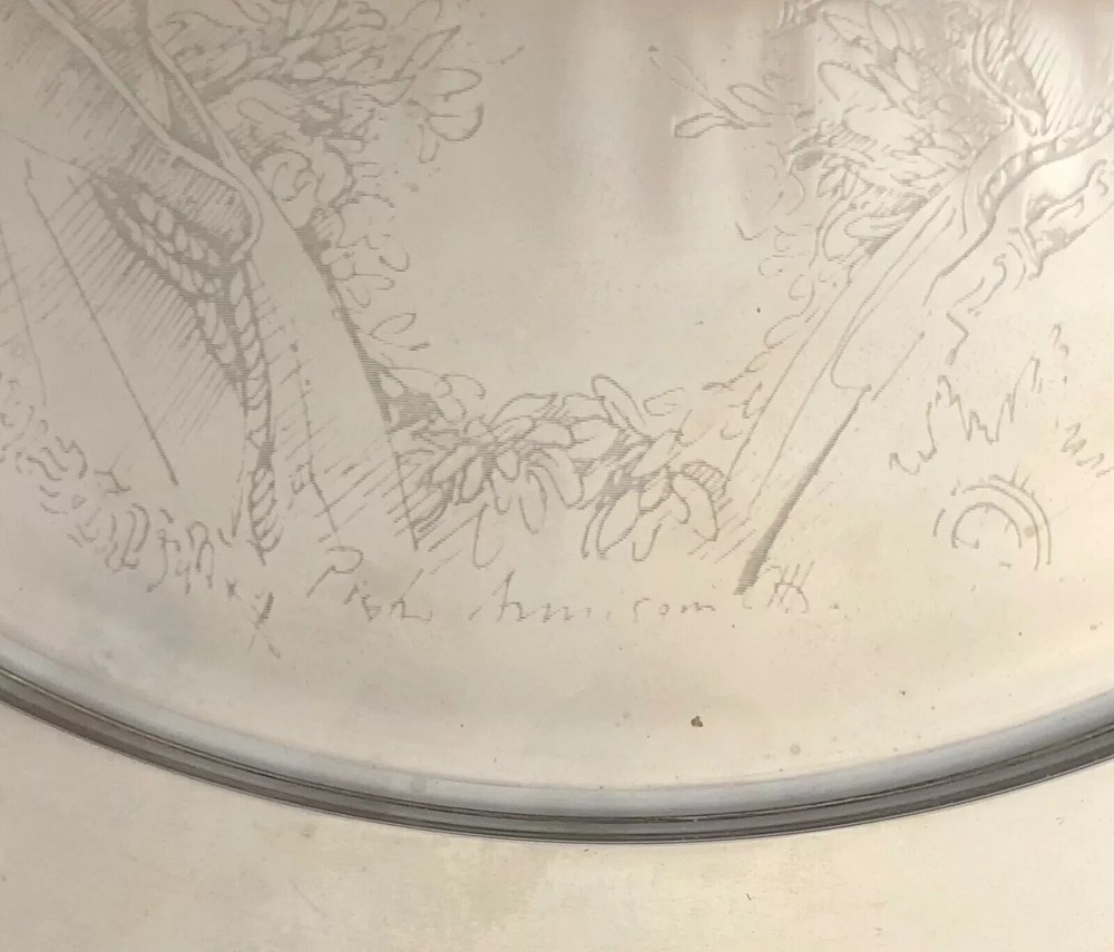 Solid Silver Queen Elizabeth II Silver Wedding Plate Ltd Edt PIETRO ANNIGONI 384