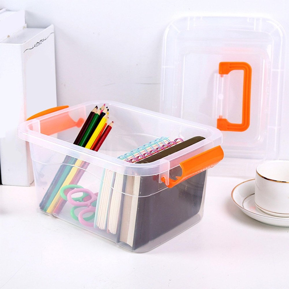 Clear Plastic Storage Bins with Latching Lid, Stackable Closet Organizer Cont...