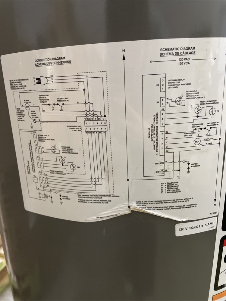 Rheem Natural Gas Power Vent Tall Water Heater 50G 42000BTU XG50T06PV42U0 (READ)