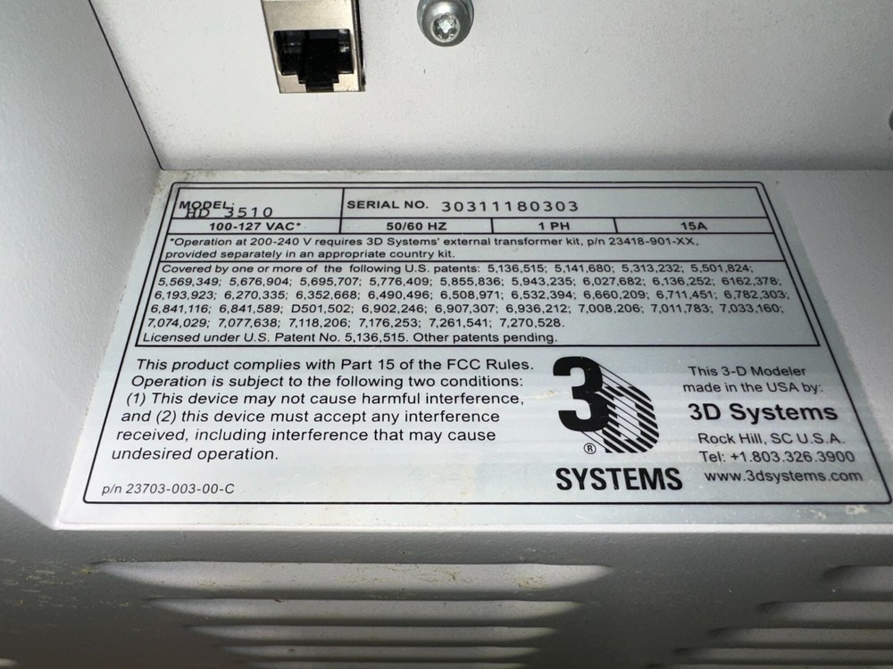 ProJet 3510 HD Plus 3D Printer SEE VIDEO!!