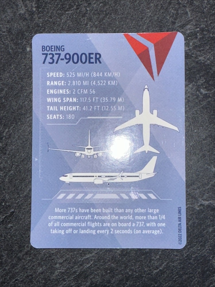 737-900ER Delta Airlines Trading Card