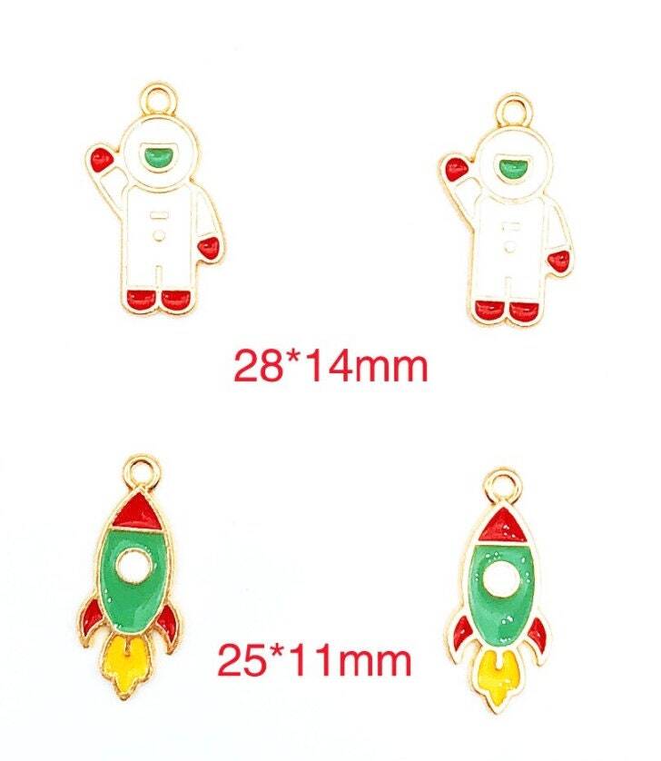 Alloy Enamel Astronaut Space Shuttle Space Charms