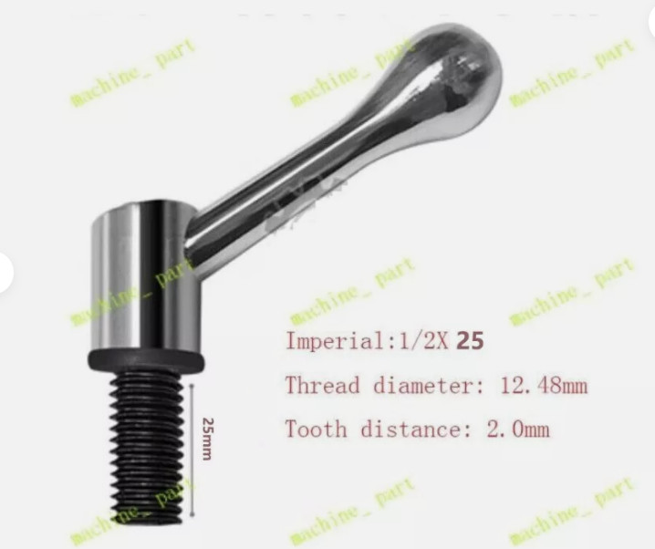1PCMilling Machine Table Lock Bolt Mill Handle M1/2 Thread Head Part New