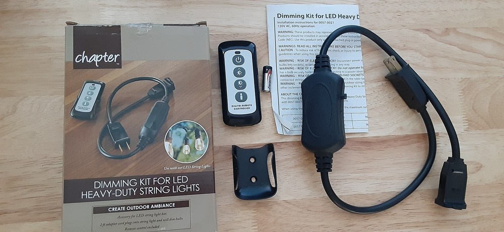 LED CAFE LIGHTS Dimmer Remote Control Kit USED TESTED WORKING