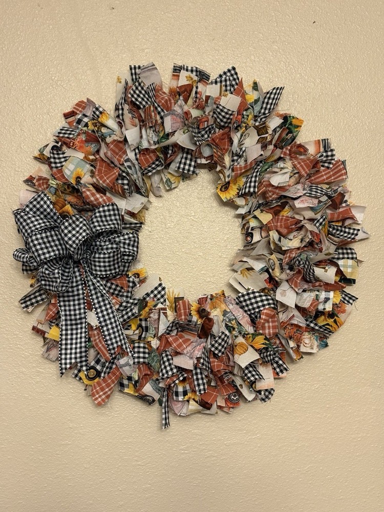 Rag Wreath Handmade