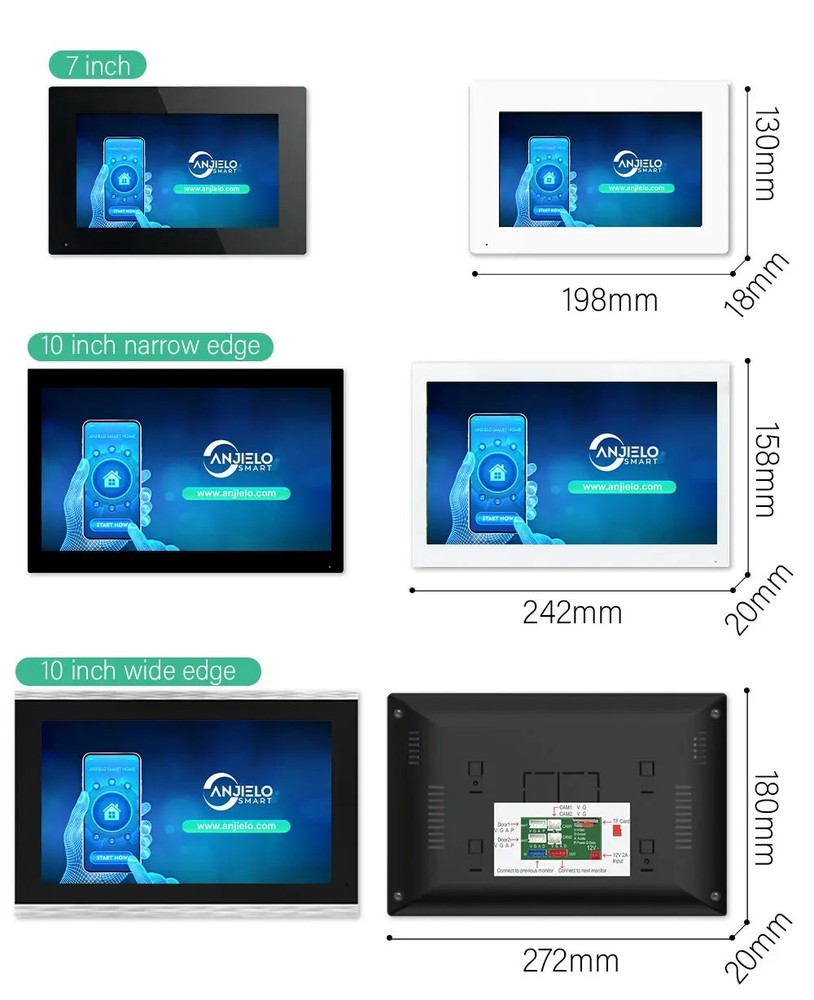 10-Inch Touchscreen Smart Video Intercom for 2 Units – with Motion Detection,