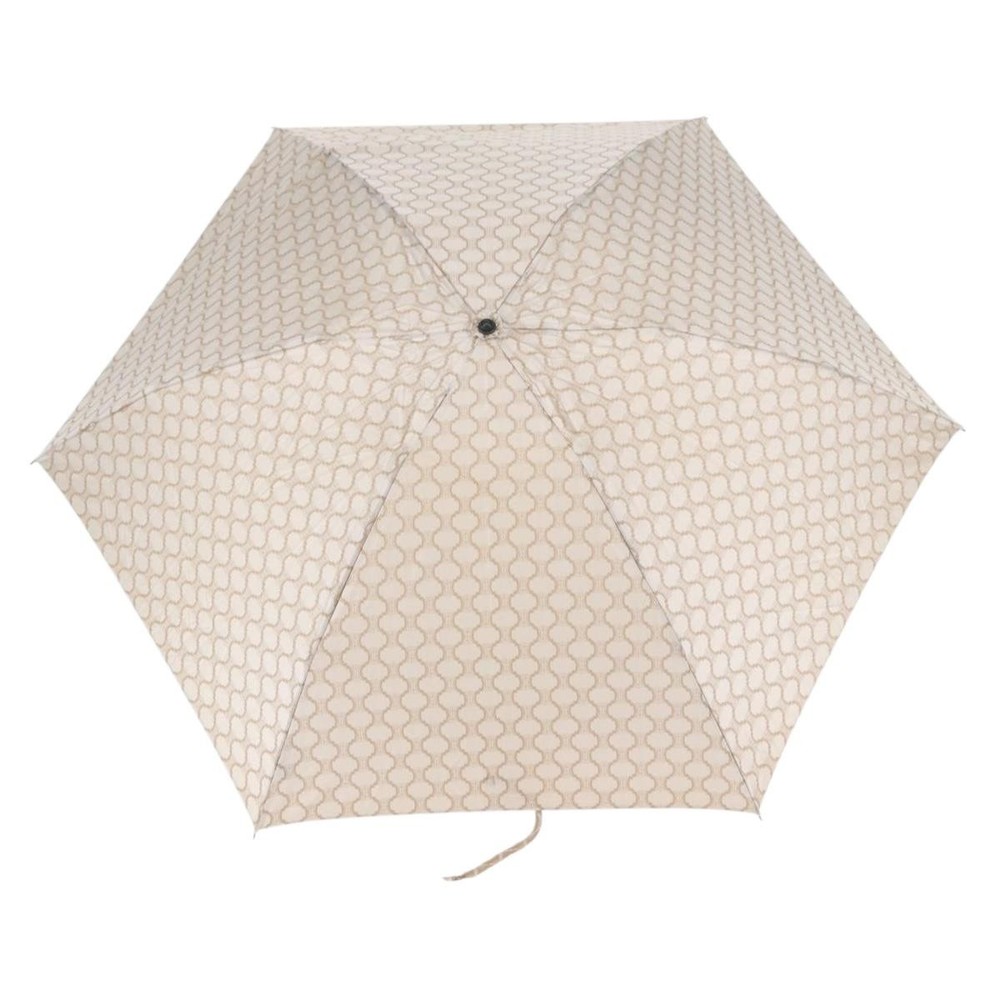 CELINE Macadam Canvas Folding Umbrella Nylon Beige Auth am10997A