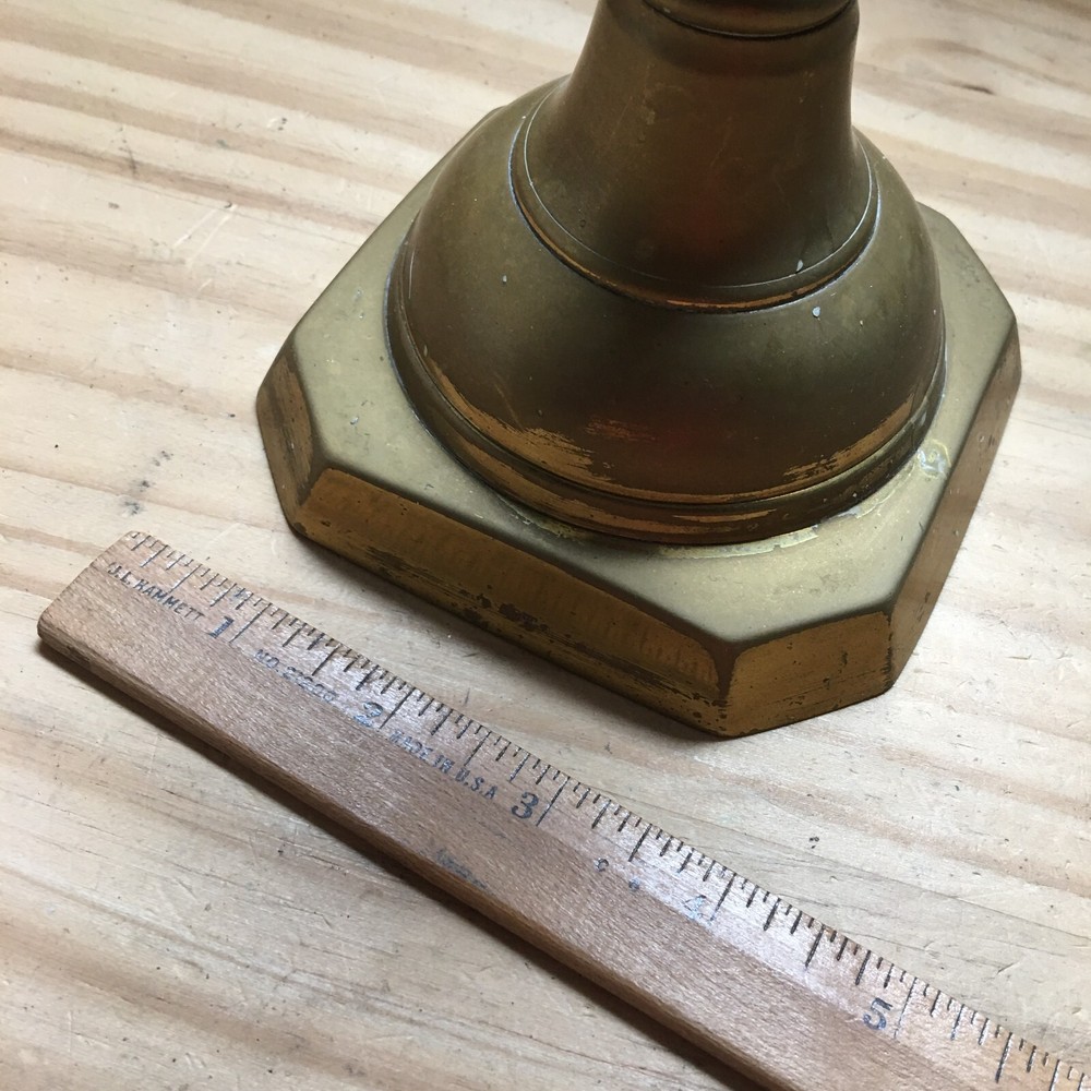 Vintage Solid Brass Candlestick Candle Holder 4.5"W x12"H
