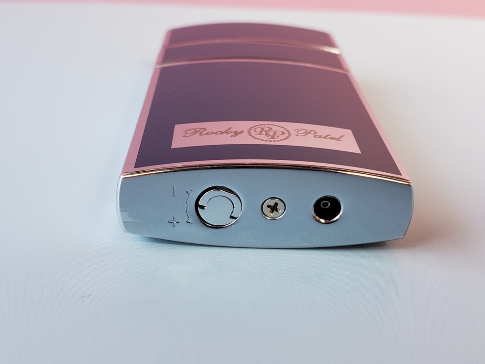 Rocky Patel H.E. Single Jet Cigar Torch Lighter - Midnight Blue & Chrome