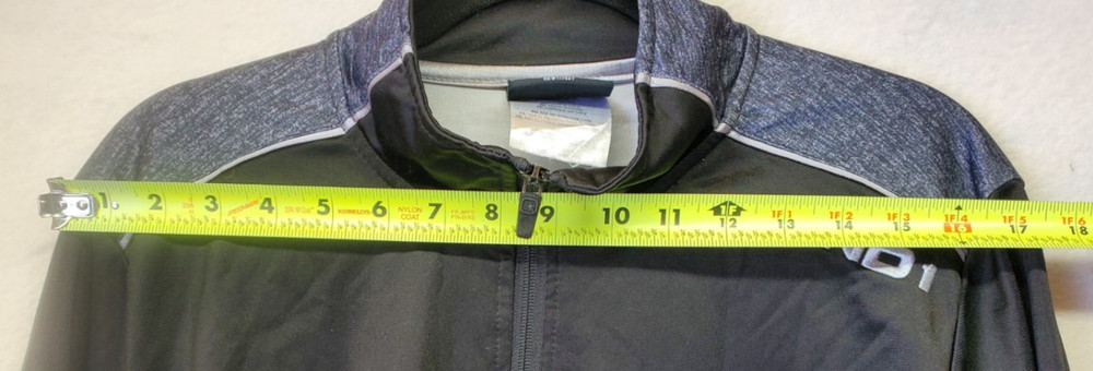 Mens And1 Athletic Jacket Medium Full Zip Black Gray